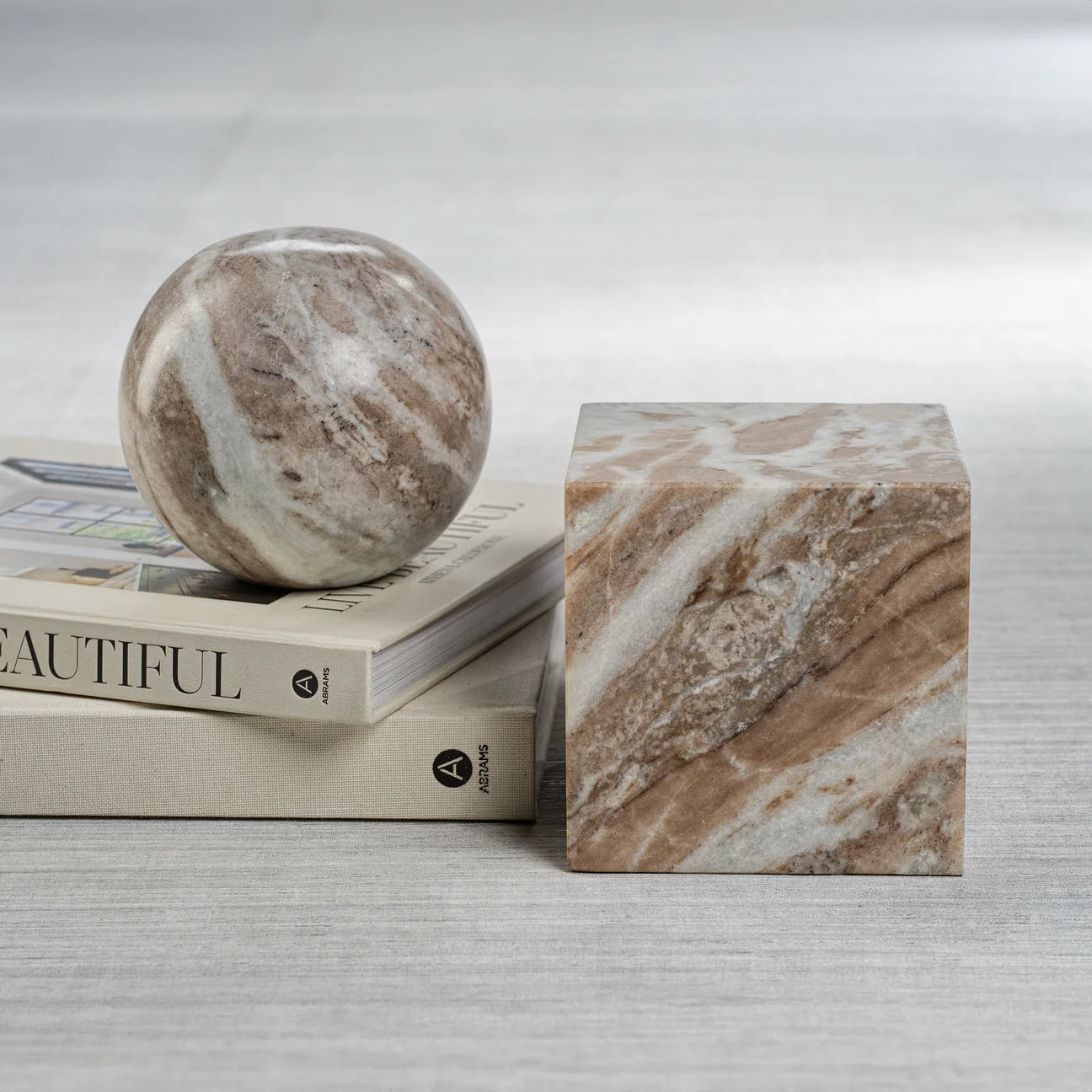 Lulu Puras Arabescato Marble Bookend - Thumbnail 4