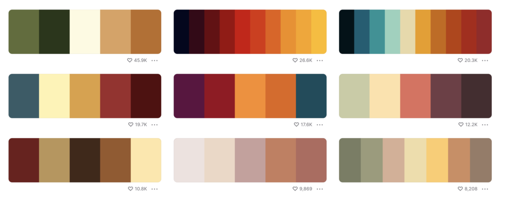 Color Pallettes Inspiration for Fall Home Refresh